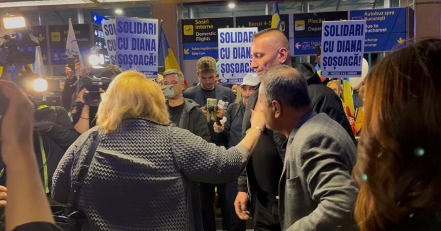 video haos pe aeroportul otopeni la revenirea dianei sosoaca in tara dupa ce parlamentul european i a ridicat imunitatea 69f469e0c0449