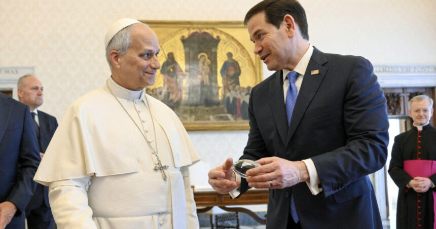 video marco rubio intalnire constructiva cu papa leon al xiv lea la vatican ce cadouri si au oferit 69fce6c96c861