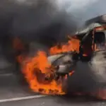 video o duba a luat foc in mers pe autostrada a1 sensul spre pitesti circulatia a fost blocata zeci de minute 69f6410c1f93a