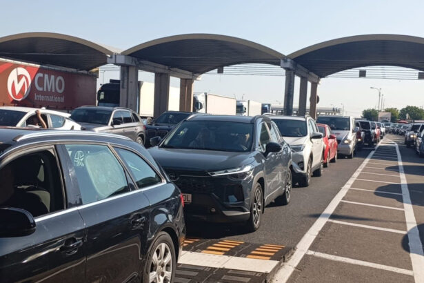 cnair circulatie ingreunata pe podul giurgiu ruse din cauza lucrarilor pe partea bulgara soferii asteapta zeci de minute 6a366301bdbb3