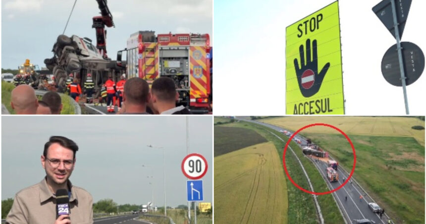 video e haotic accidente in lant pe soseaua de centura a unui mare oras drumarii au suplimentat indicatoarele rutiere insa fara succes 6a24fcfd23e02