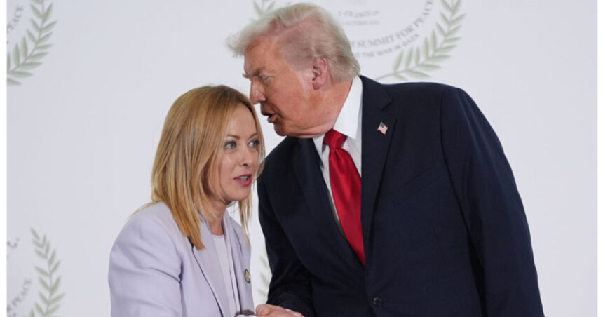video trump sustine ca meloni l a implorat sa se fotografieze impreuna la summitul g7 mi a fost mila de ea reactia premierului italian 6a35263b96dfb