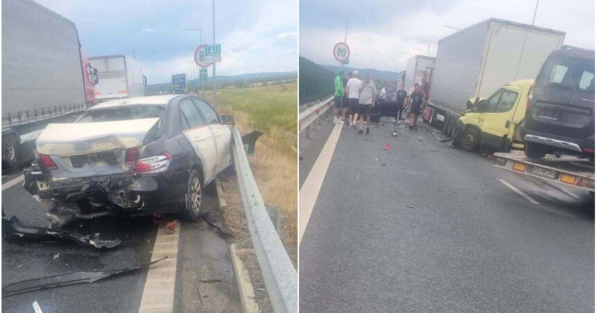 accident grav pe a1 in timis doua masini un tir si o autoplatforma cu trei autoturisme s au ciocnit 6a6386b42cd20