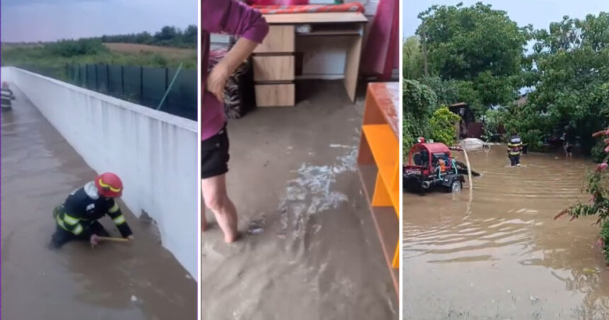 video inundatii in mai multe localitati din prahova pompierii evacueaza apa din case si gospodarii hidrologii au emis cod rosu 6a60619e15d85