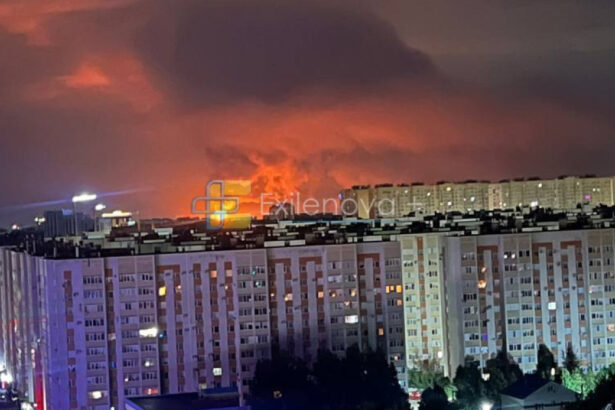 video moscova atacata din nou de drone ucrainene incendiu la baza petroliera din stavropol in sud vest 6a54925a298f1