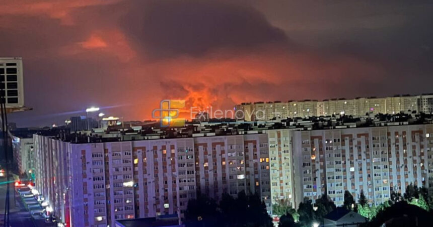 video moscova atacata din nou de drone ucrainene incendiu la baza petroliera din stavropol in sud vest 6a54925a298f1