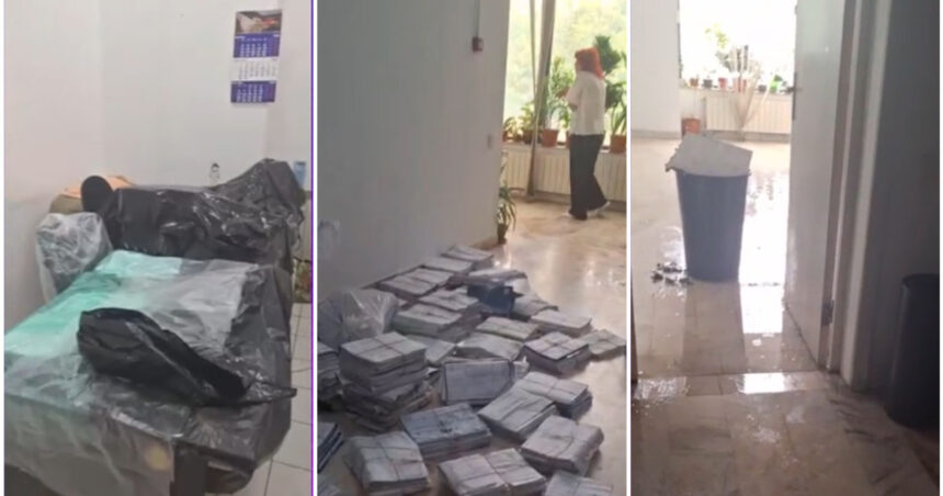 video sediul trezoreriei municipiului bucuresti inundat in urma furtunii dosare calculatoare si echipamente afectate de apa infiltrata 6a44ffa076b65