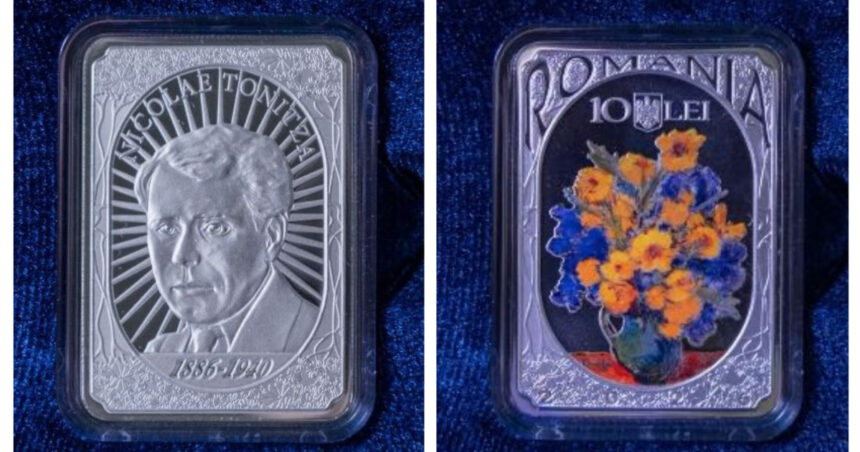 bnr lanseaza prima moneda in forma de tablou colorata din argint din seria pictori romani 6a8bf12eb2657