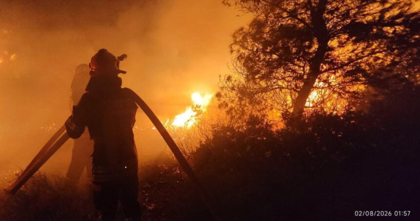 pompierii romani au intervenit la un incendiu de vegetatie si fond forestier din regiunea attica din grecia 6a6ef7a327ff4