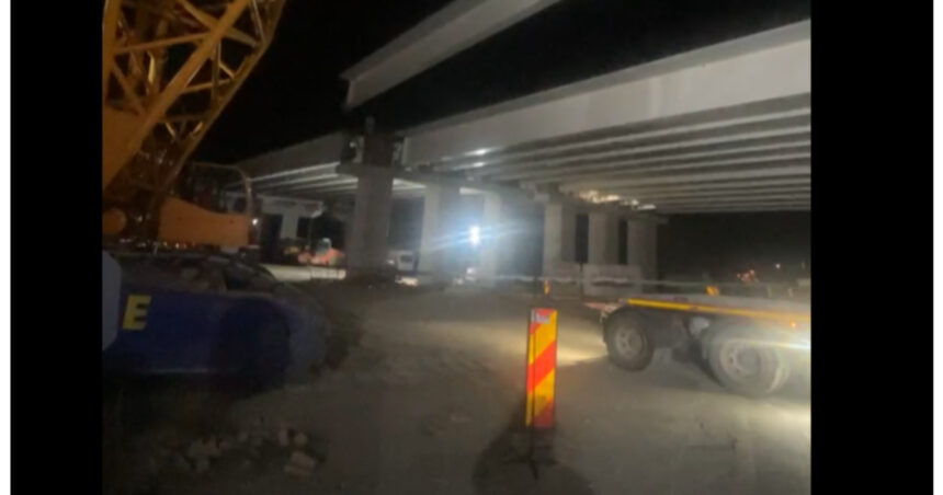 video autostrada bucurestiului se apropie de final ultima grinda a fost montata pe pasajul peste dn7 6a7424c39cecd