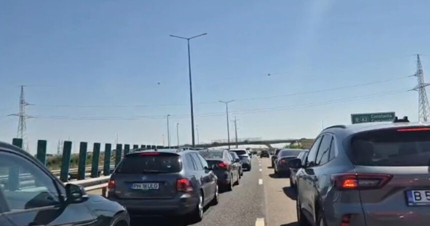 video carambol cu sapte masini pe a2 in judetul constanta traficul rutier a fost restrictionat pe sensul spre bucuresti 6a82f9a43c807