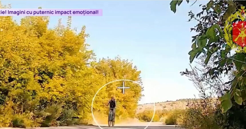 video imagini socante din donetk armata rusa a publicat pe telegram momentul in care o drona elimina un civil ucrainean pe bicicleta 6a8c29dd2f666