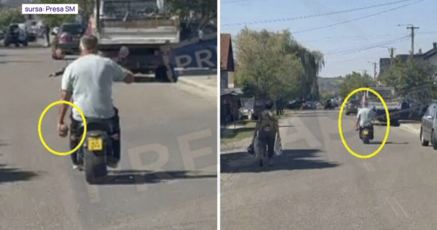 video obuz transportat cu scuterul pana la politie in satu mare viceprimarul unei comune l a carat in mana 6a959552c3fce