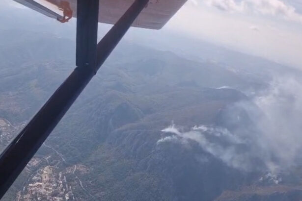 video exclusiv incendiu masiv la baile herculane 400 de hectare au fost mistuite de flacari zeci de pompieri intervin imagini surprinse din avion 6abbb4b645357