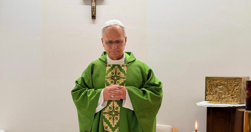 foto primele imagini cu papa leon al xiv lea din spital suveranul pontif a oficiat o slujba si le a multumit medicilor 6ad22189bdbb9