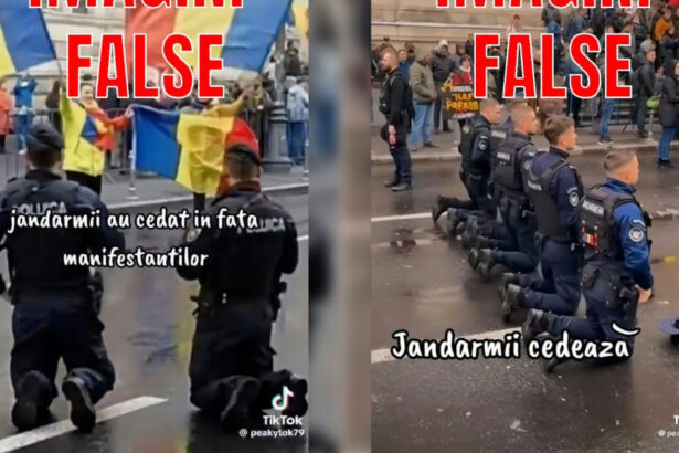 jandarmii nu au ingenuncheat in fata sustinatorilor lui georgescu mai dezminte un fals raspandit pe retelele sociale 6adb78551e208