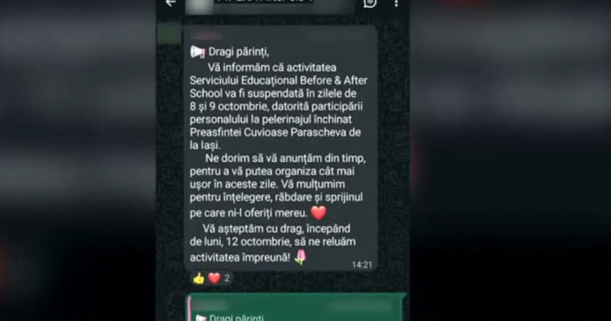 video after school inchis pentru ca profesorii pleaca in pelerinajul de sf parascheva mesajul a starnit furie o atitudine de dispret 6abf51254a307