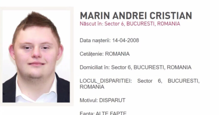 video tanar de 18 ani dat disparut a plecat de la o adresa din sectorul 6 si nu a revenit la domiciliu politia face apel la cetateni 6acea139f0d5f